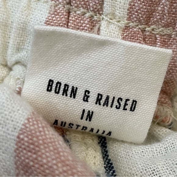 Piping Holt Striped Linen Blend Pull On Shorts Size 8 - Picture 4 of 5